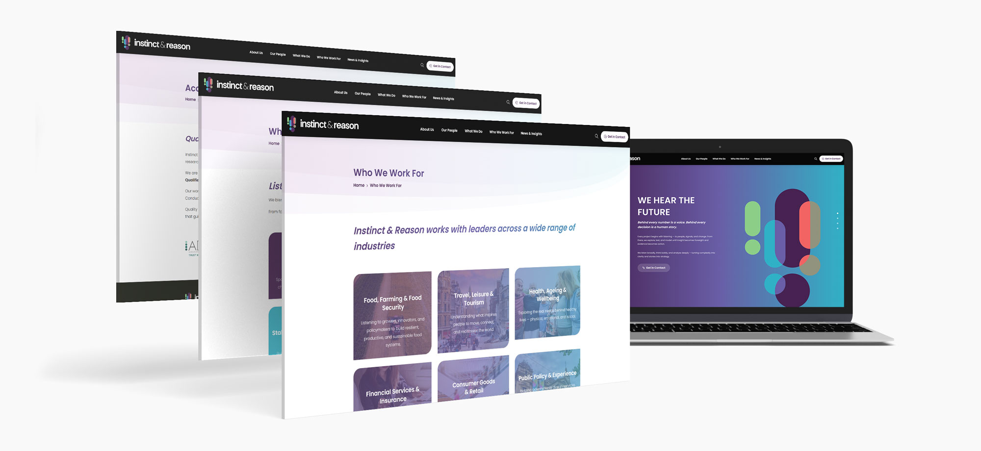 Monocosm Portfolio - Instinct and Reason Website Design - Desktop